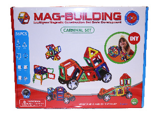 Магнитный конструктор MAG-BUILDING, 56 деталей